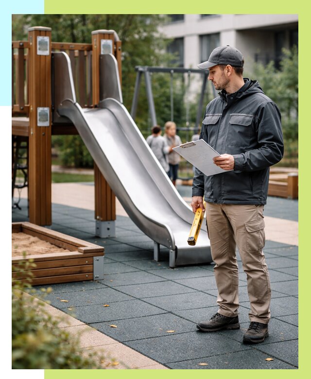 Сертификация детских площадок в Котельниках от 26545 р. | Алешин-Ктн