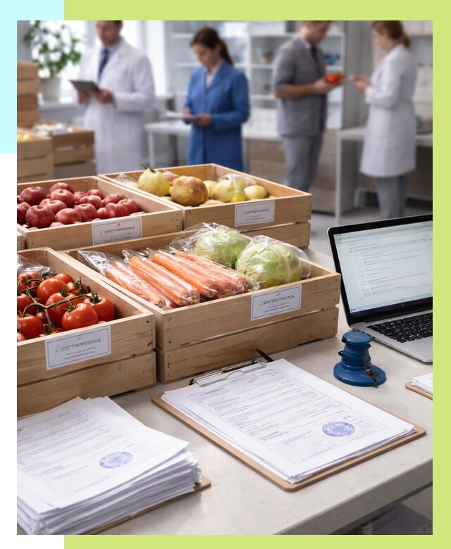 Сертификация овощей и фруктов в Котельниках от 9025 р. | Алешин-Ктн