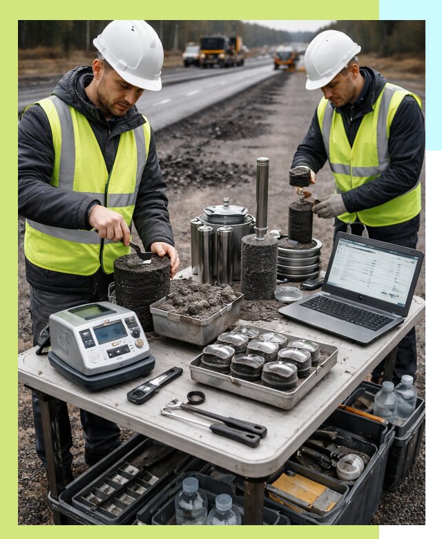 Сертификация асфальта: испытания и подтверждение в Котельниках